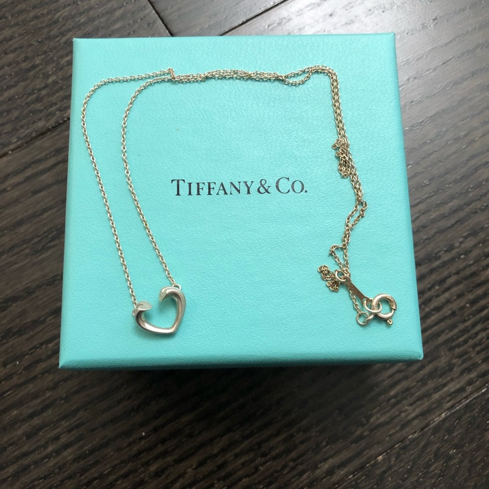 Tiffany & Co. Open Heart Pendant Necklace
